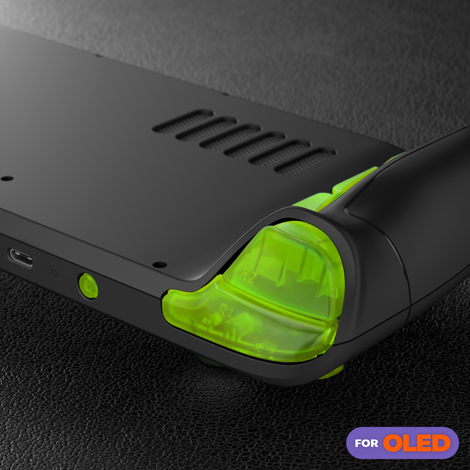 eXtremeRate DIY Clear Lime Green Full Button Set for Steam Deck OLED ABXY, D-Pad