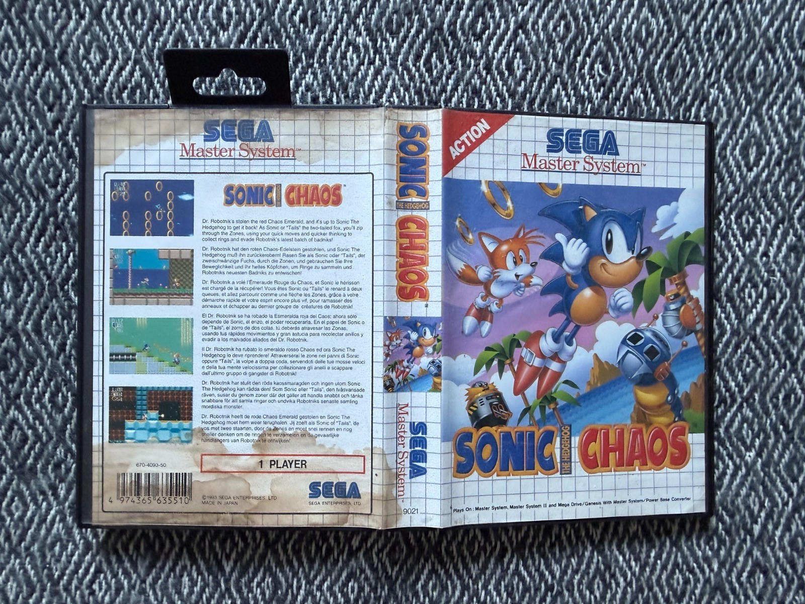 Master System SONIC The Hedgehog Chaos PAL REGION FREE **Works on US Consoles**