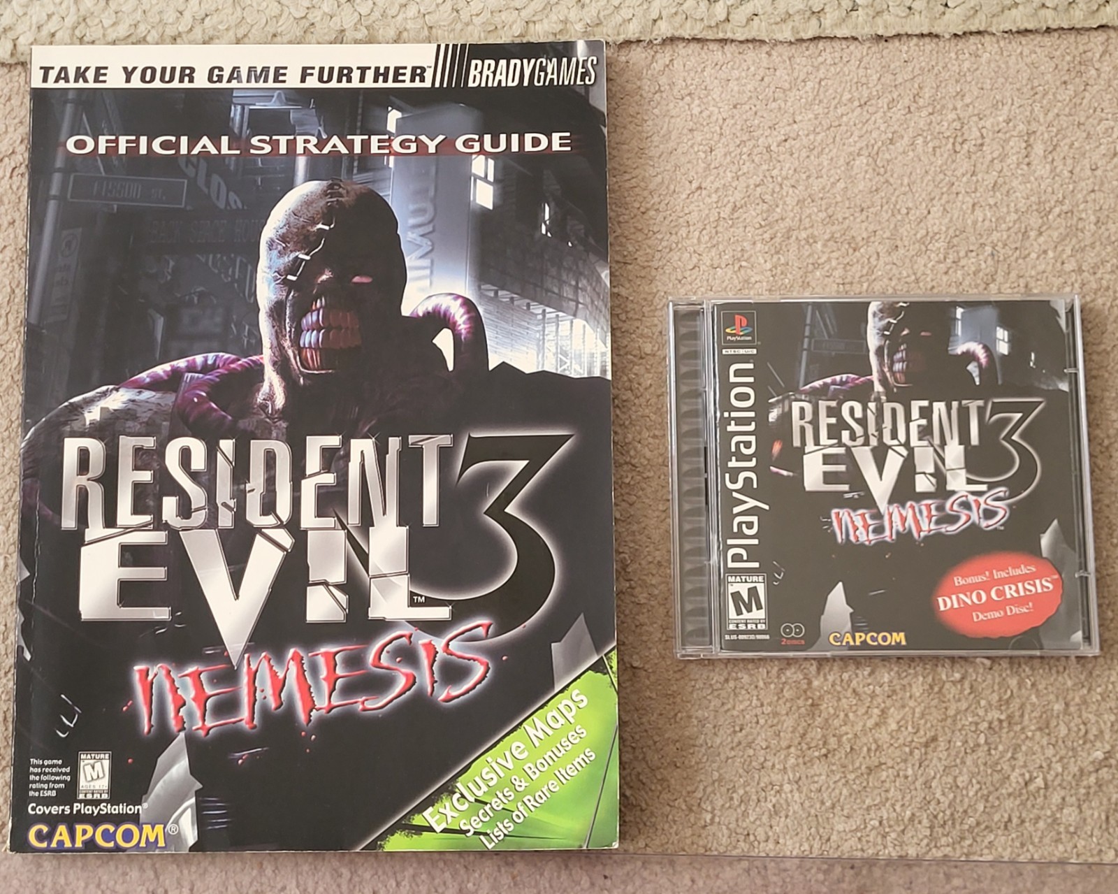 Resident Evil 3 Nemesis PS1 CIB Complete w/ Official Strategy Guide & Poster