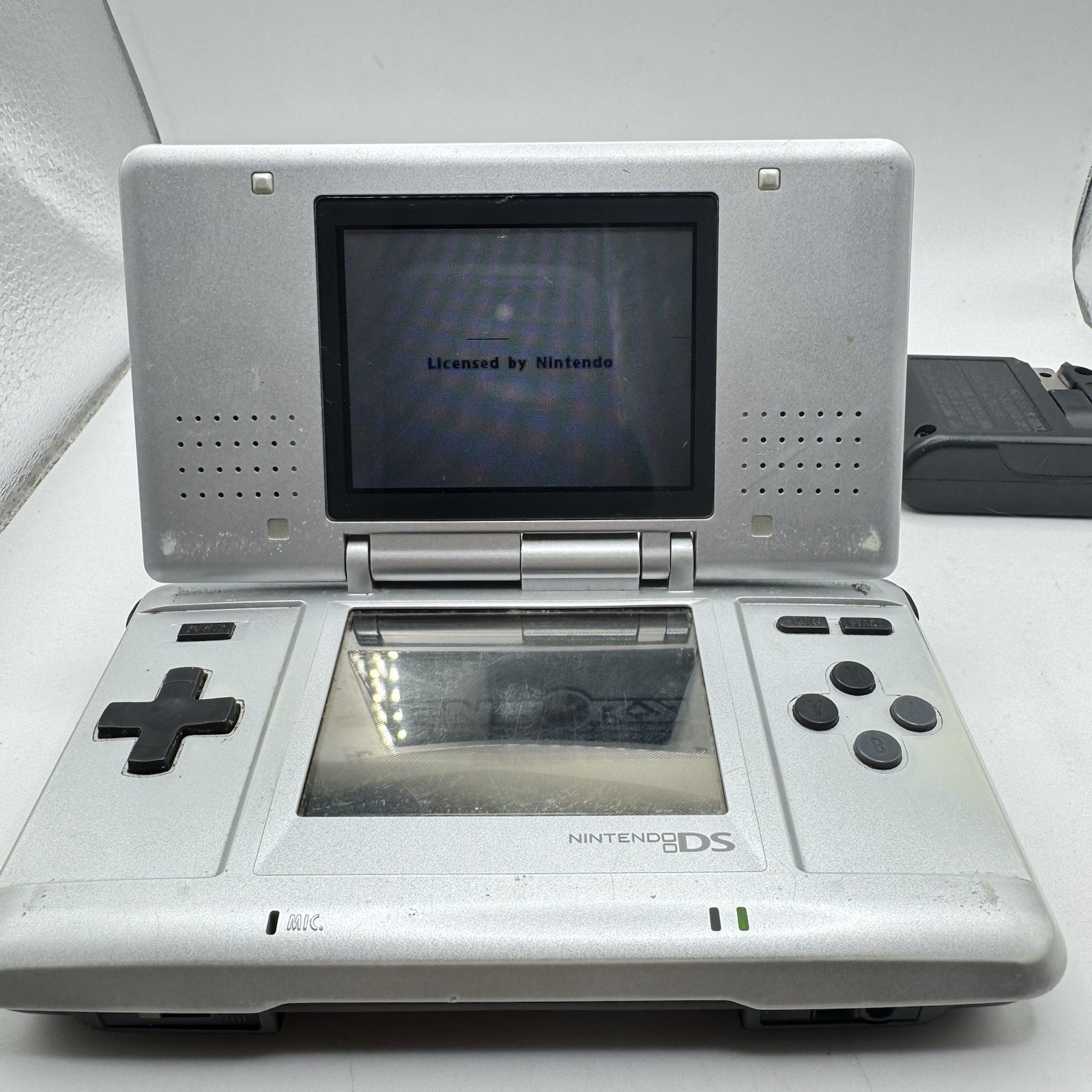 Nintendo DS Original NTR-001 Titanium Silver Handheld Console System Tested