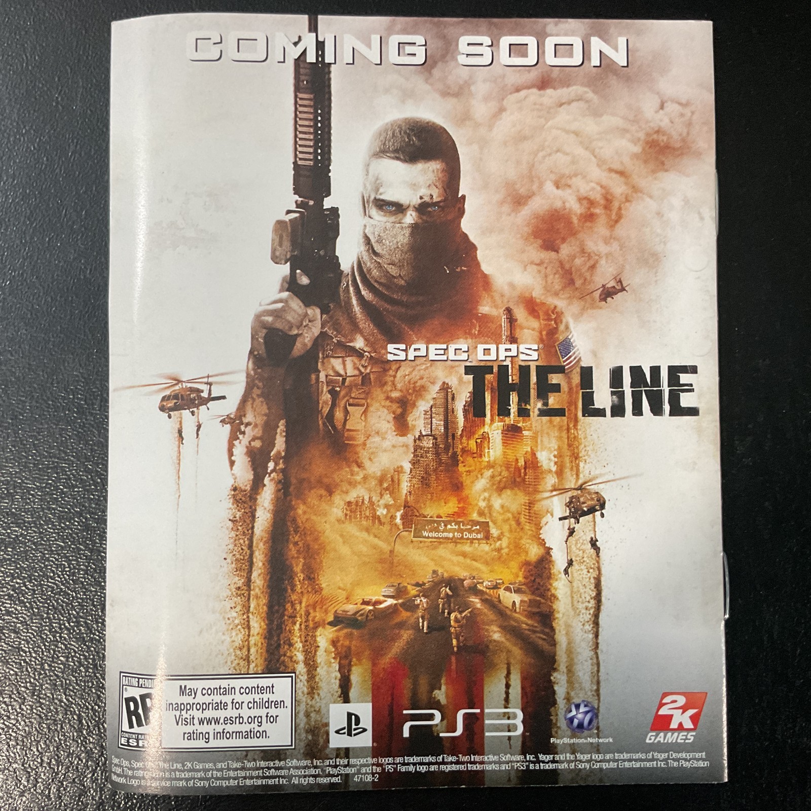 Darkness II The 2 PS3 PlayStation 3 Instruction Manual Only