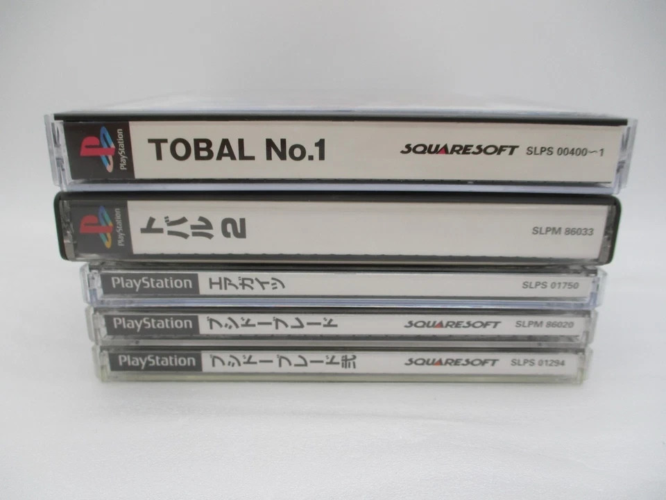 PS1 Square Fighting Game 5pcs TOBAL No.1 2, Bushido Blade 1 2 & EHRGEIZ Japan FF
