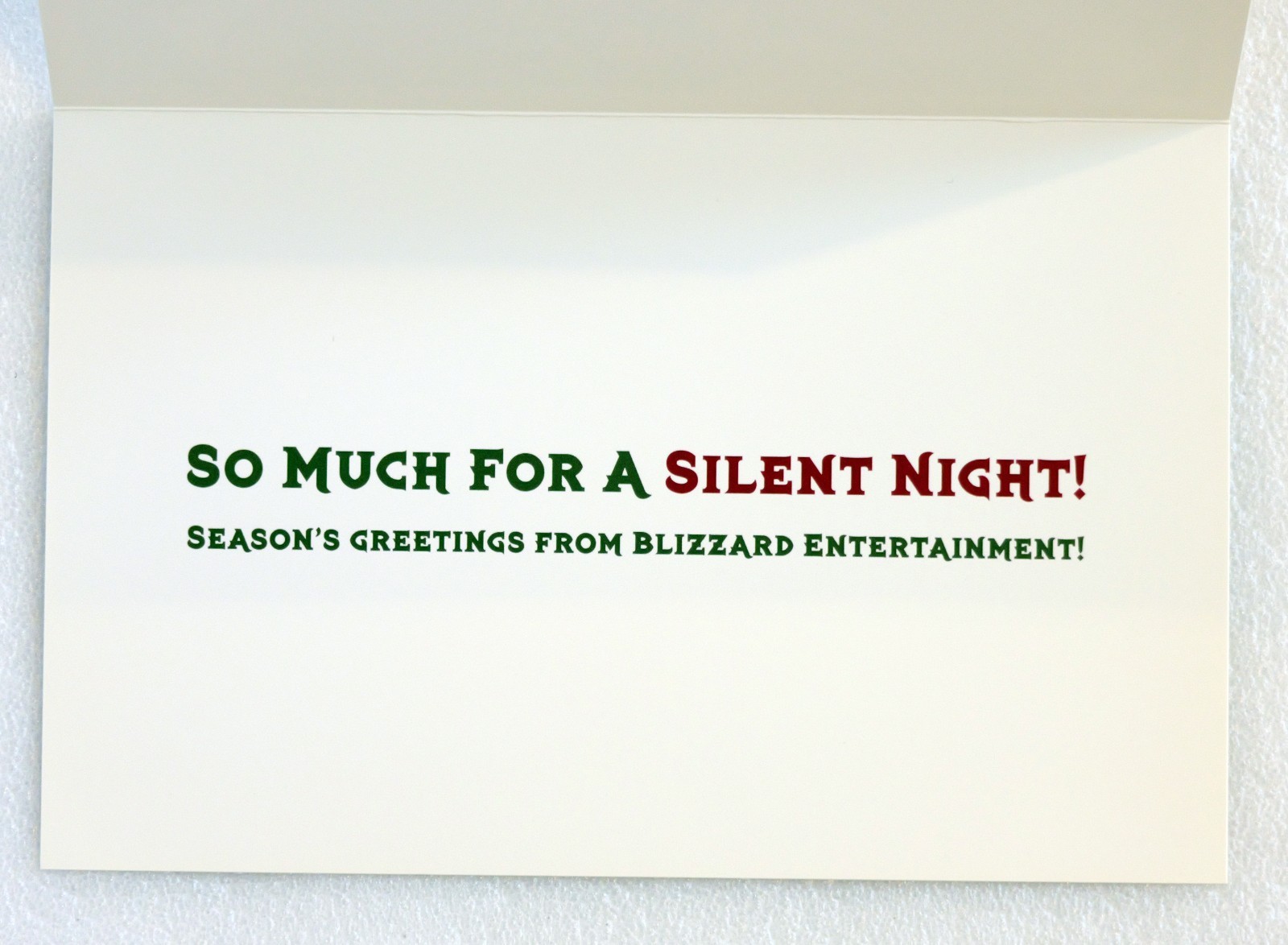 Blizzard Entertainment Christmas Cards (14 cards, 8 different designs), Unused