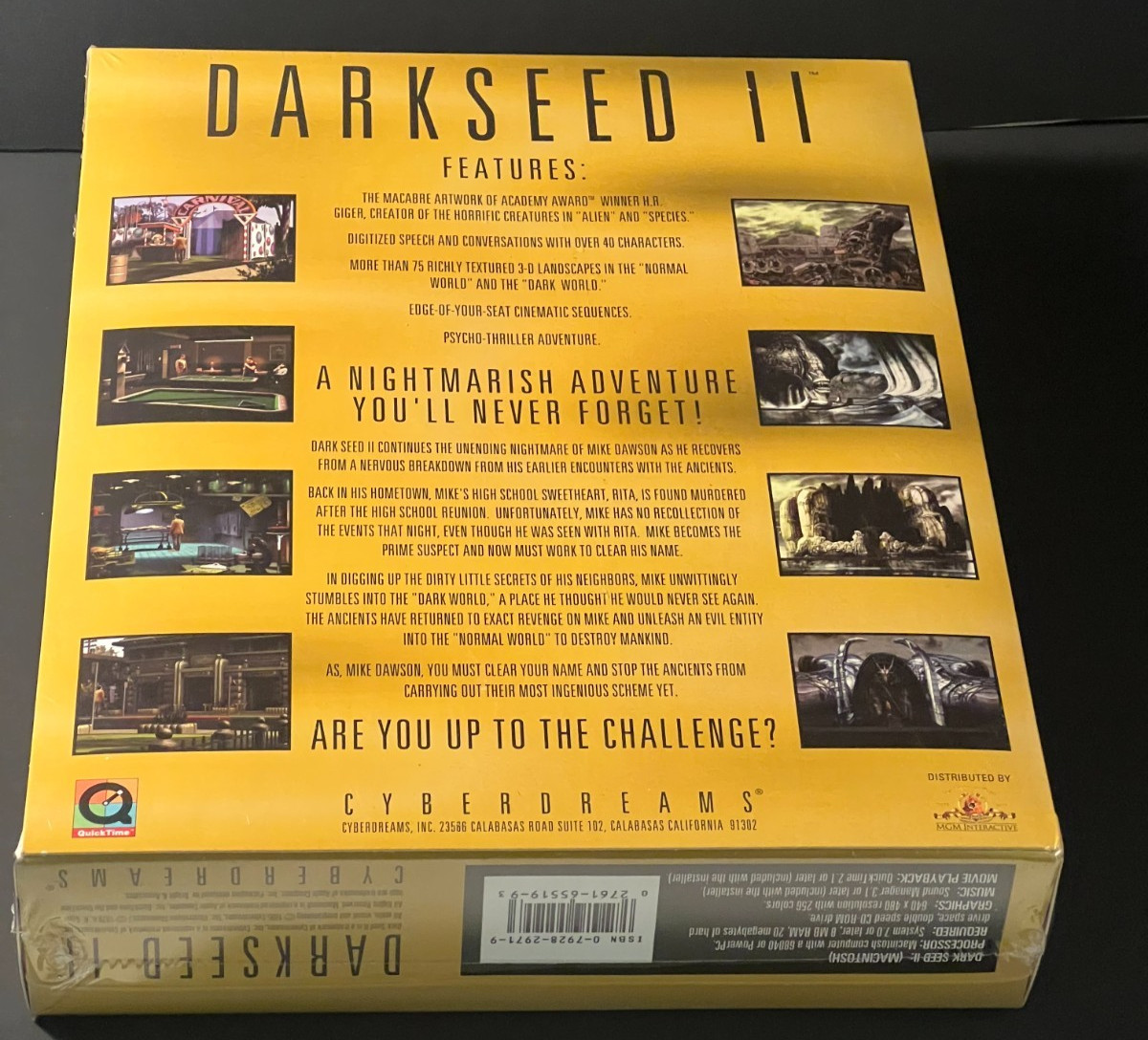Darkseed II Dark Seed 2 Mac Version Trapezoid Big Box H.R. Giger NEW PC 1995