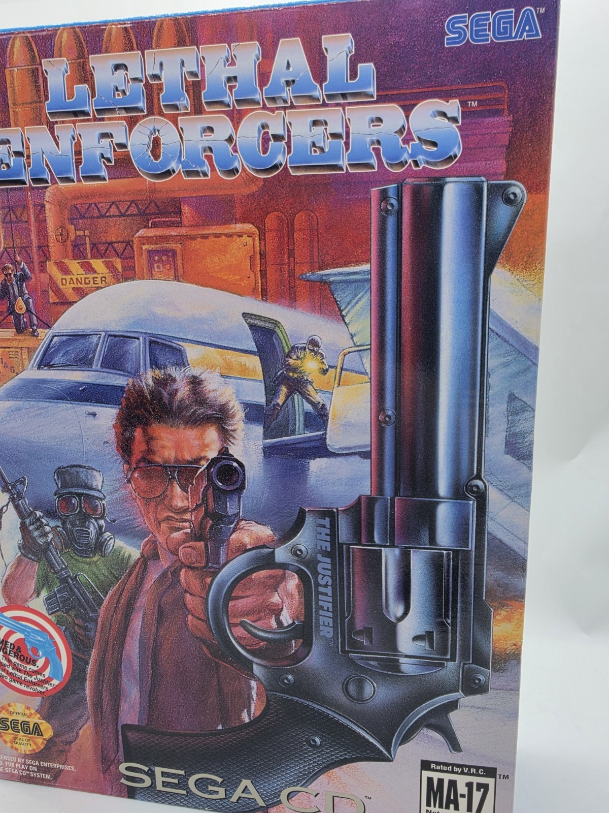 Lethal Enforcers (Sega CD, 1993) NEW IN OPEN BOX Complete Rare Shooter Game Mint