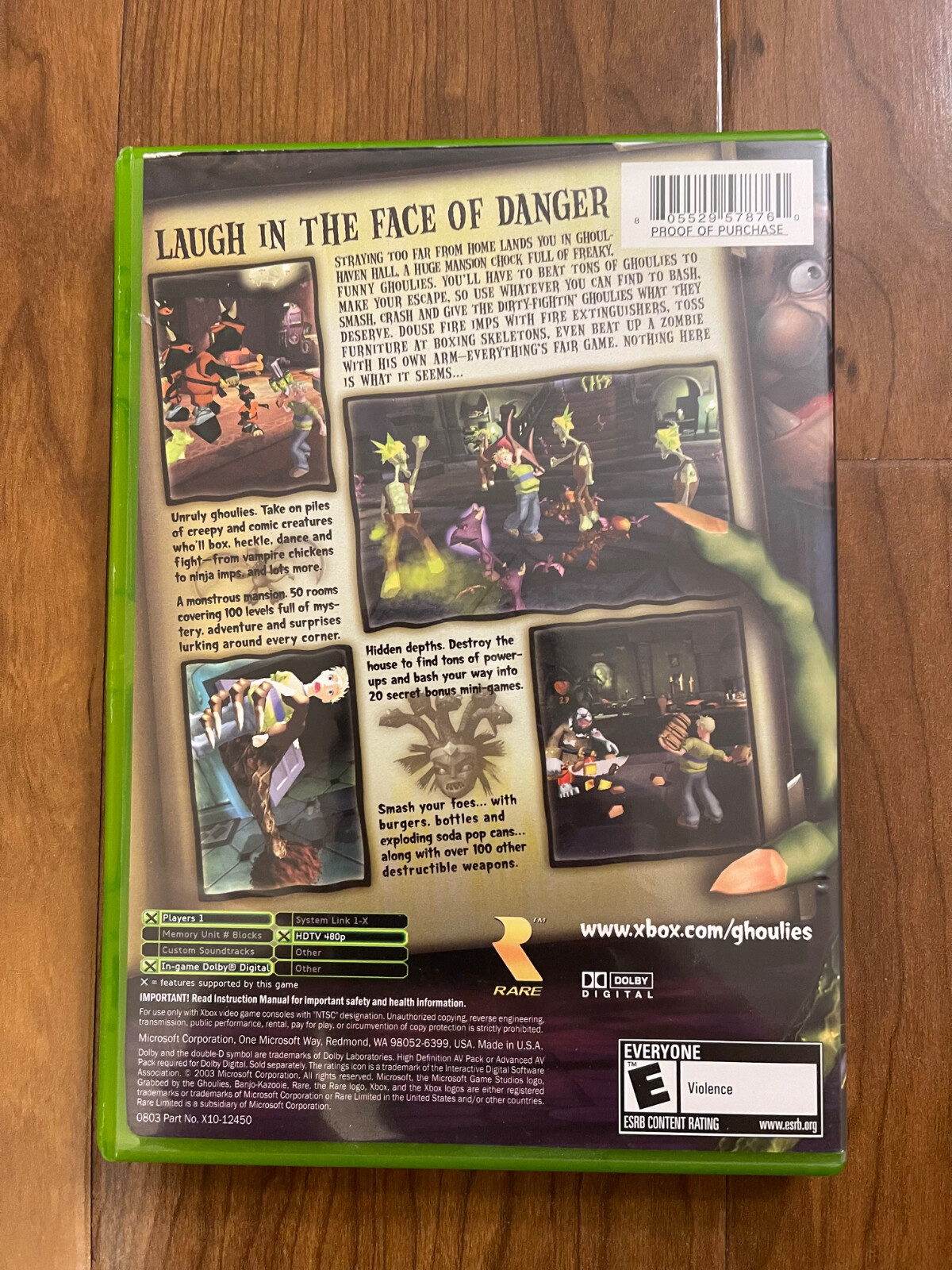 Grabbed by the Ghoulies (Microsoft Xbox, 2003) CIB COMPLETE. Tested & Working!