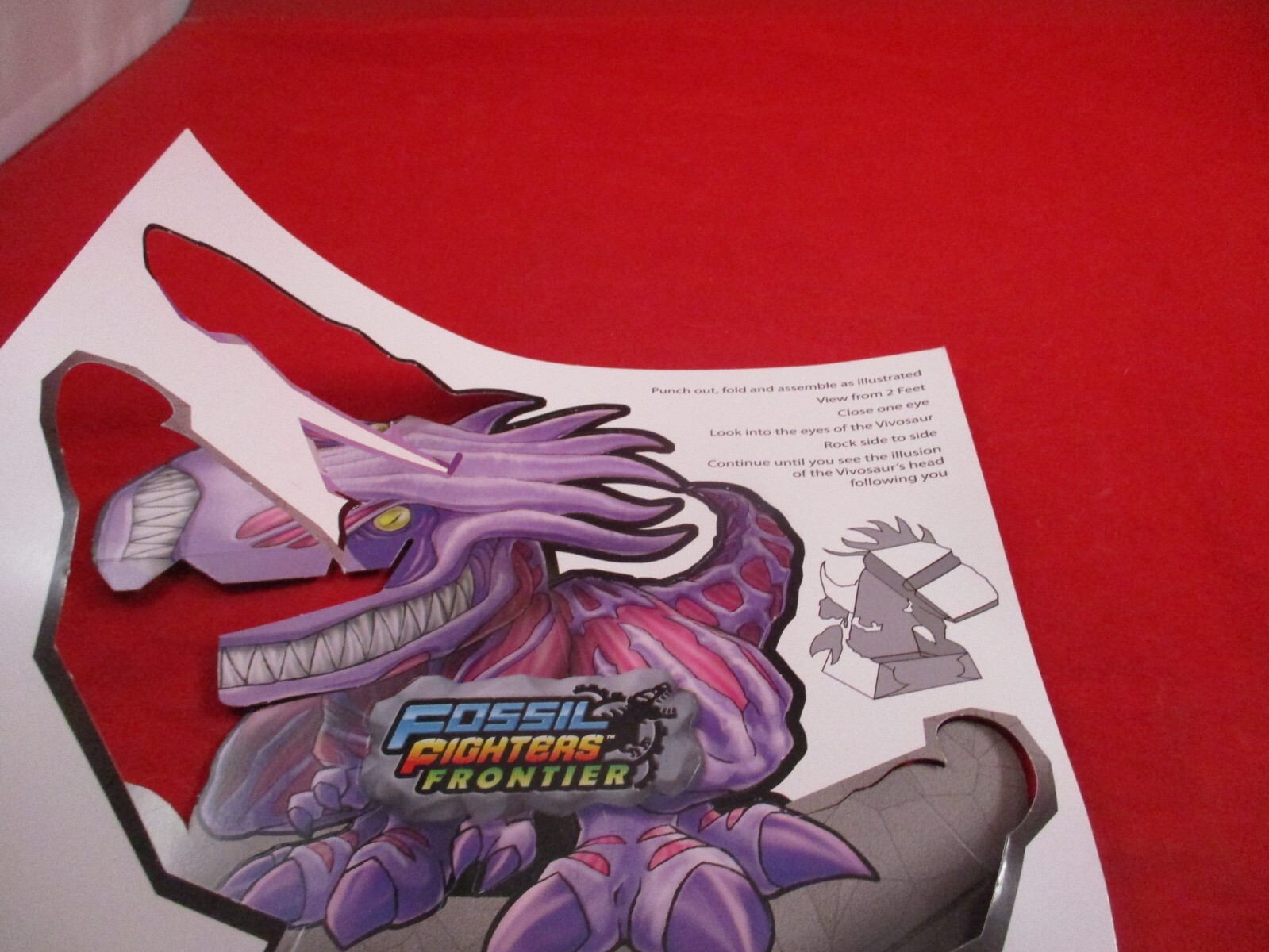 Fossil Fighters Frontier Nintendo 3DS Promotional Paper Figure Assembly Sheet