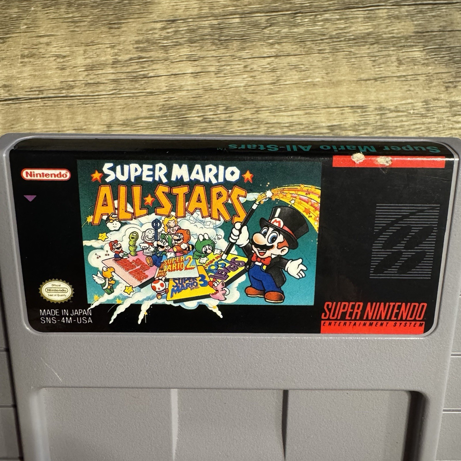 Super Mario All-Stars SNES Game – Tested & Authentic OEM Nintendo Cartridge