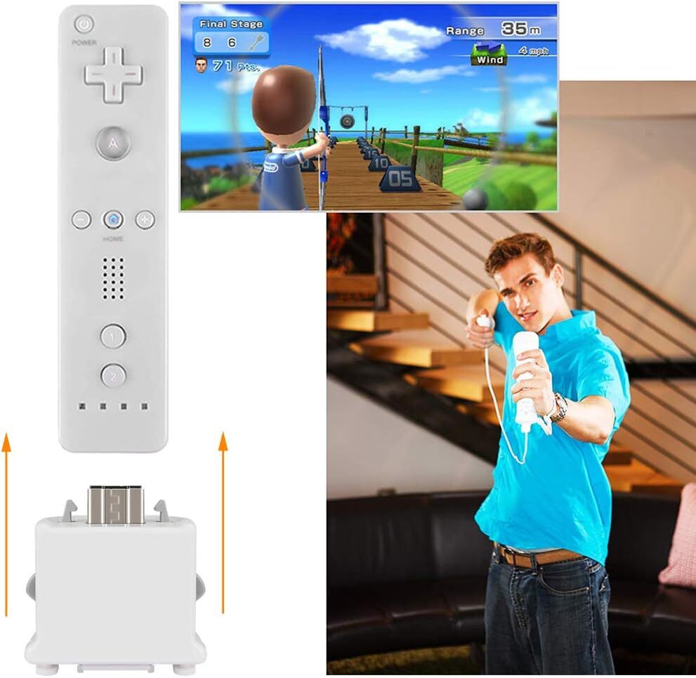 1/ 2 Pack Motion Plus Sensor Adapter Replace For Nintendo Wii / Wii U Controller