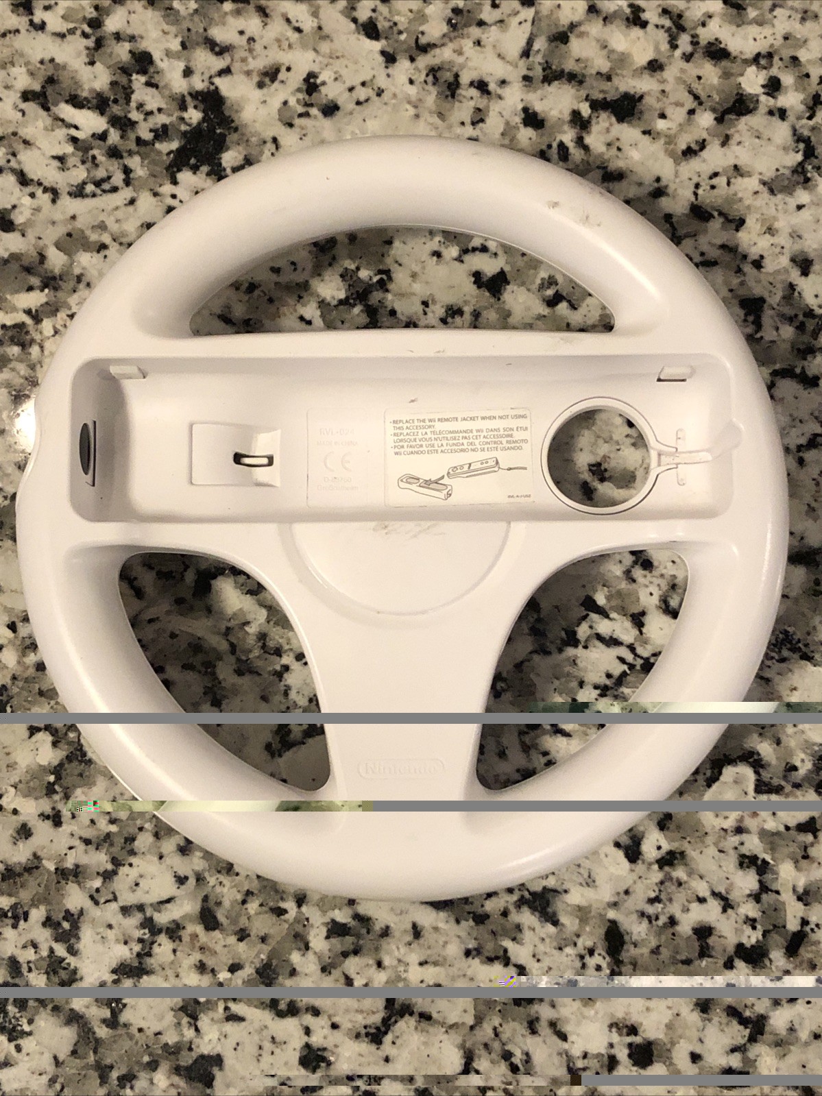 Nintendo Wii Racing Wheel RVL-024 – White – Free Shipping!