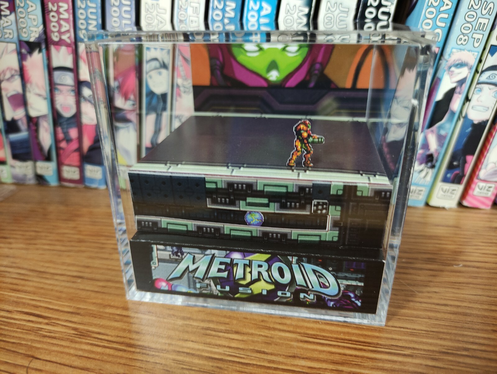 Metroid Fusion Samus SAX Handmade Diorama – Gameboy / Retro Gaming Cube – Fanart