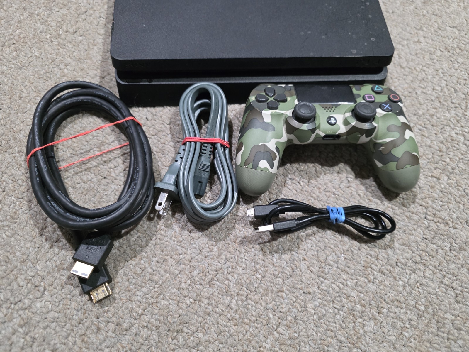 SONY PS4 SLIM 500GB CONSOLE CUH-2015A W/ 1 CONTROLLER & CABLES