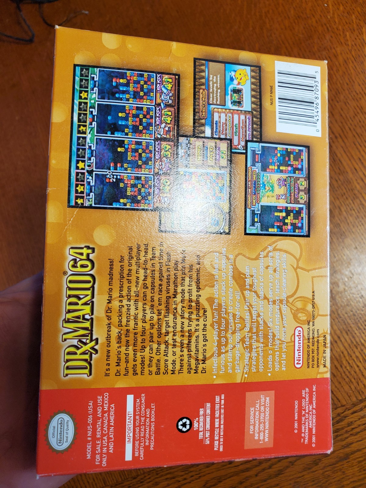 Dr. Mario 64 N64 Nintendo 64 | 2001 | Box & Manual ONLY