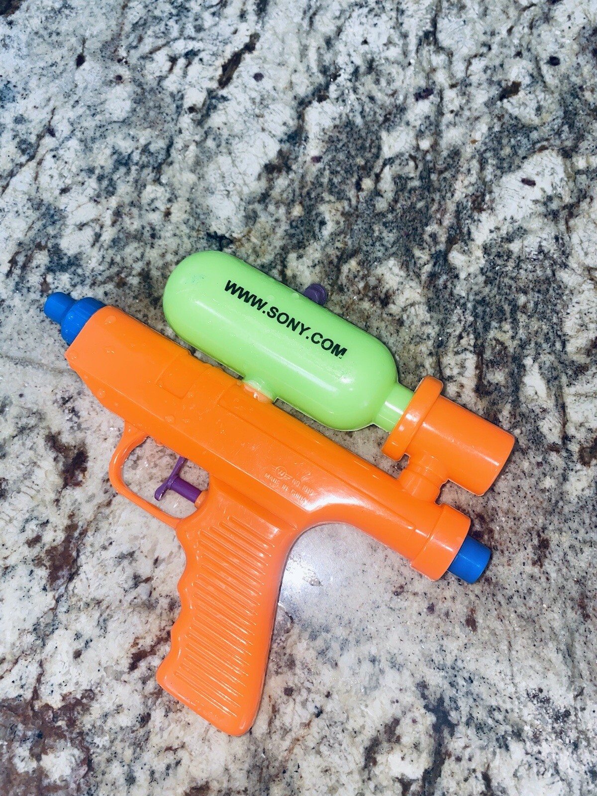Sony Playstation Water Gun PROMO Orange Green Vintage Video Game Company Ad Toy