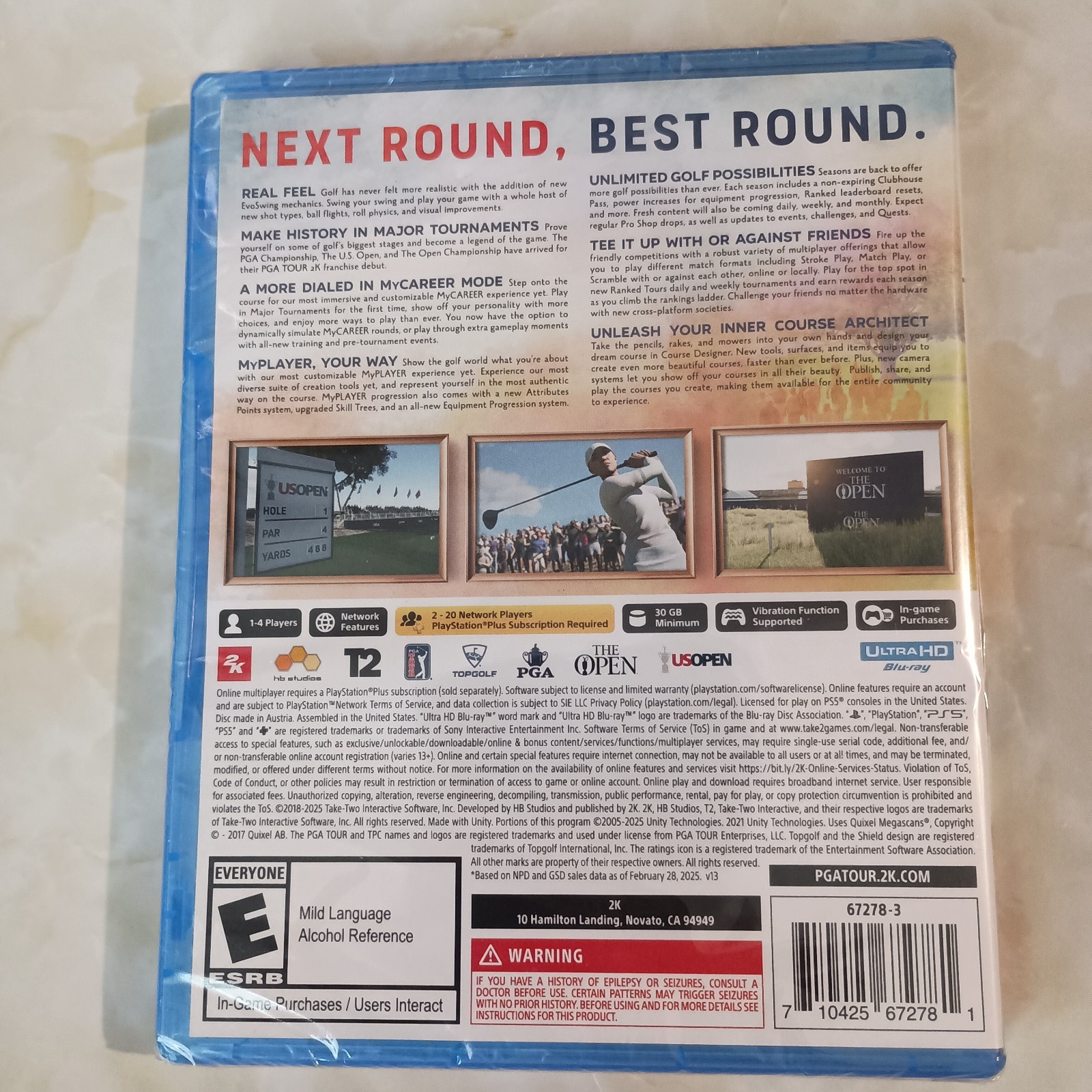 Golf Video Game PGA Tour 2K25 Play Station 5 Brand New Sealed