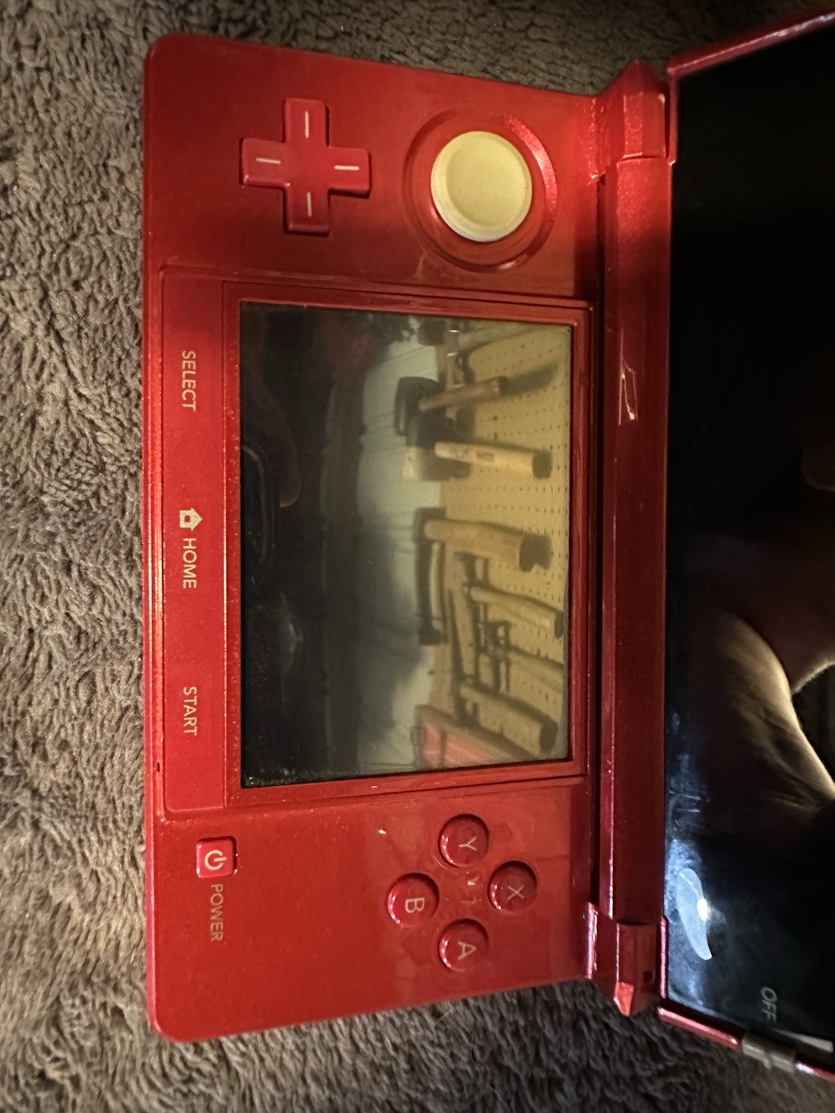 Nintendo 3DS Handheld System – Flame Red-W/charger (No Stylus)