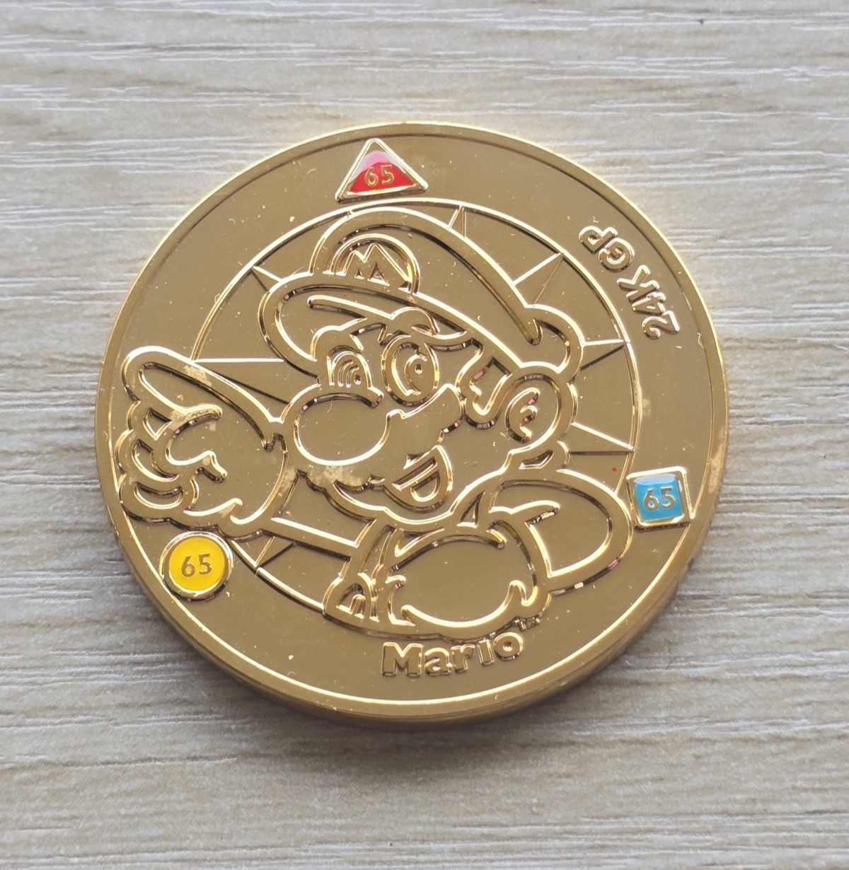 Nintendo Super Mario Challenge Coin Medal 24k Gold Plated 1:214 Enterplay NES GB