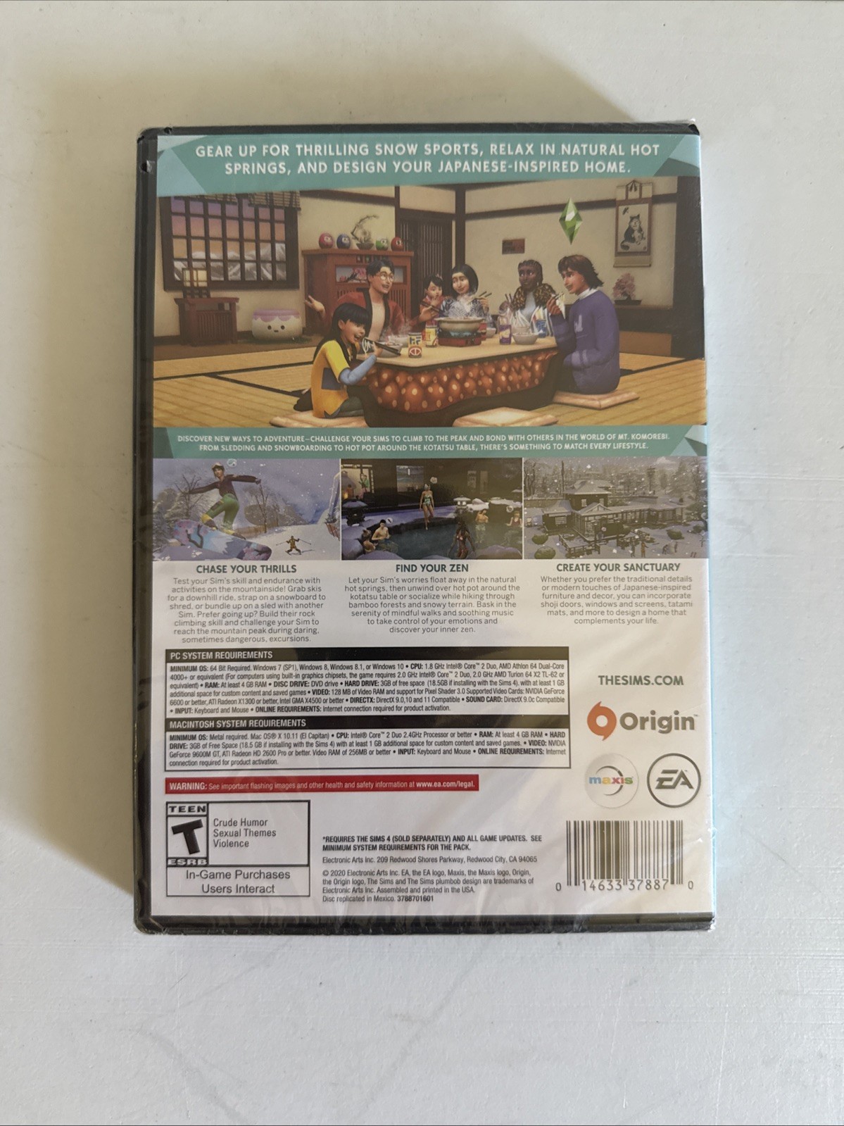 Sims 4 Snowy Escape Expansion Pack – PC – Sealed! Windows/MAC