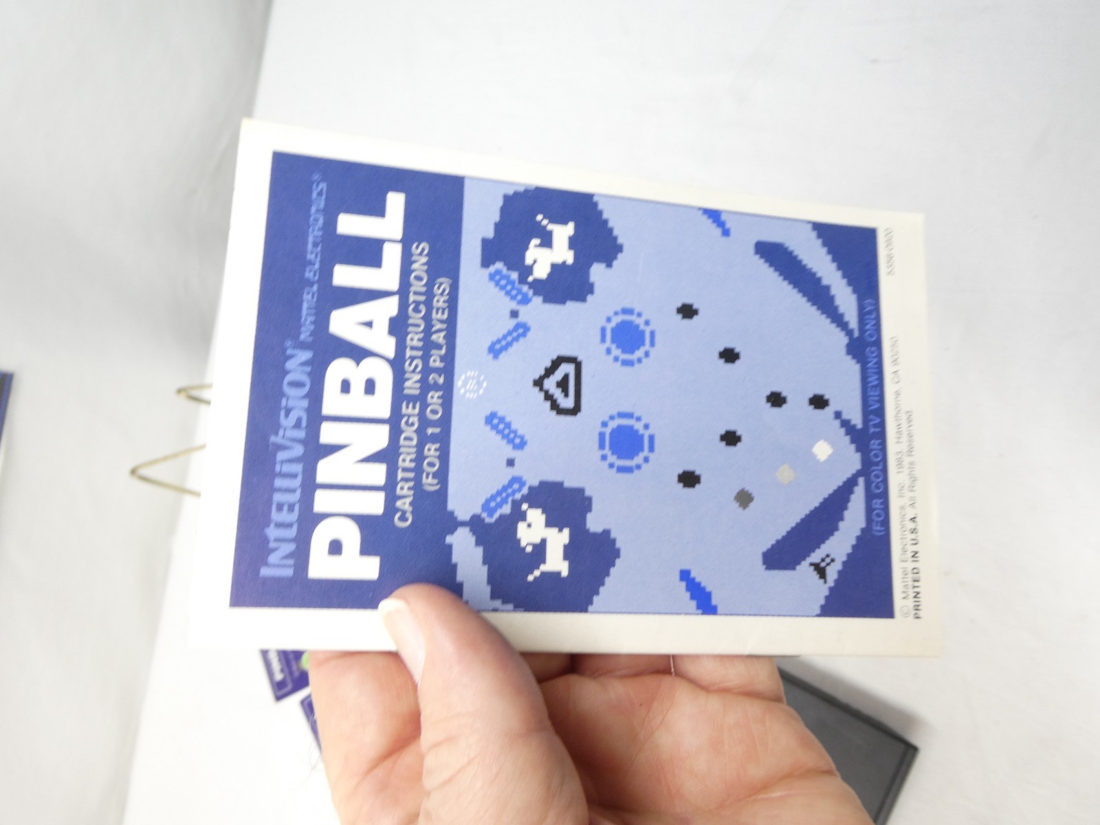 Pinball (Intellivision, 1982) with manual and overlays Tested & working