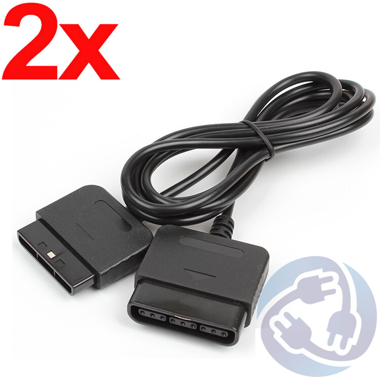 Lot – 2X 6 ft Controller Cord Extension Cable for Sony PlayStation 2 PS2 / PS1