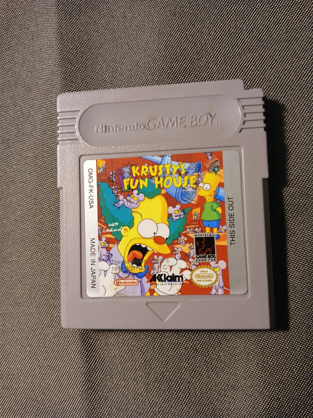The Simpsons Krusty’s Fun House Game Boy GB Authentic Tested w/ Manual Case