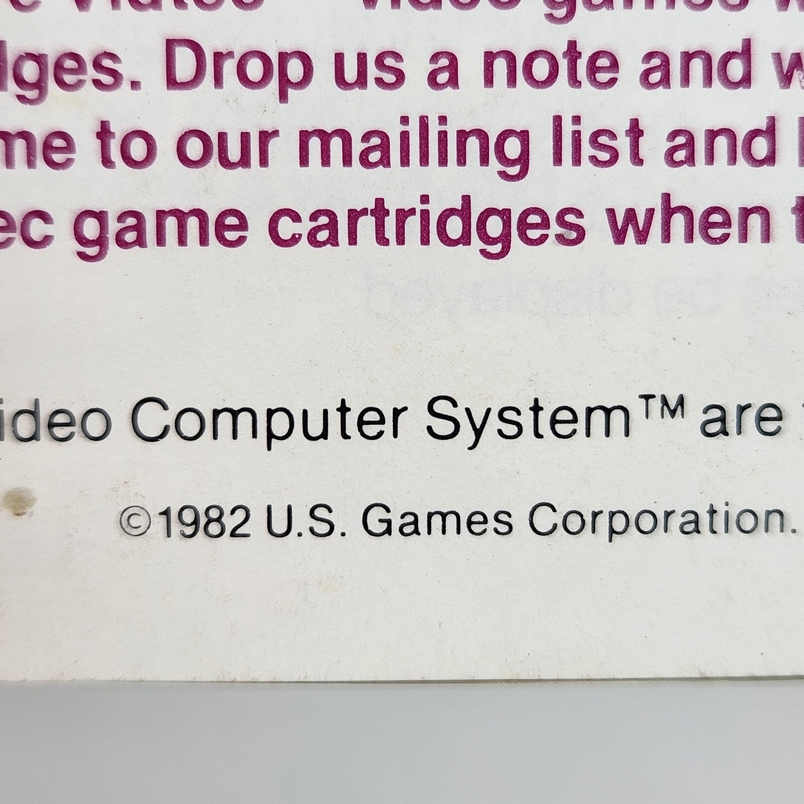 VINTAGE 1982 WORD ZAPPER ATARI 2600 VIDEO GAME REPLACEMENT INSTRUCTIONS ONLY