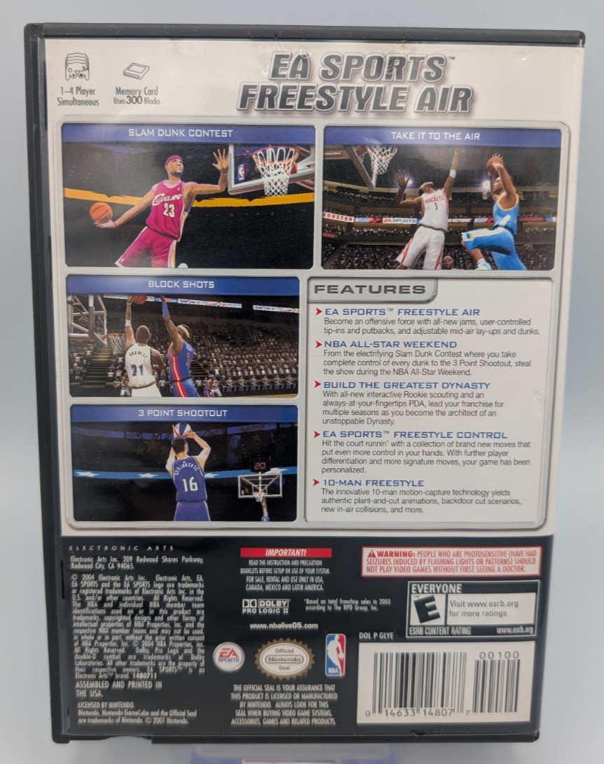 NBA Live 2005 (Nintendo GameCube, 2004) – CIB Complete – Tested