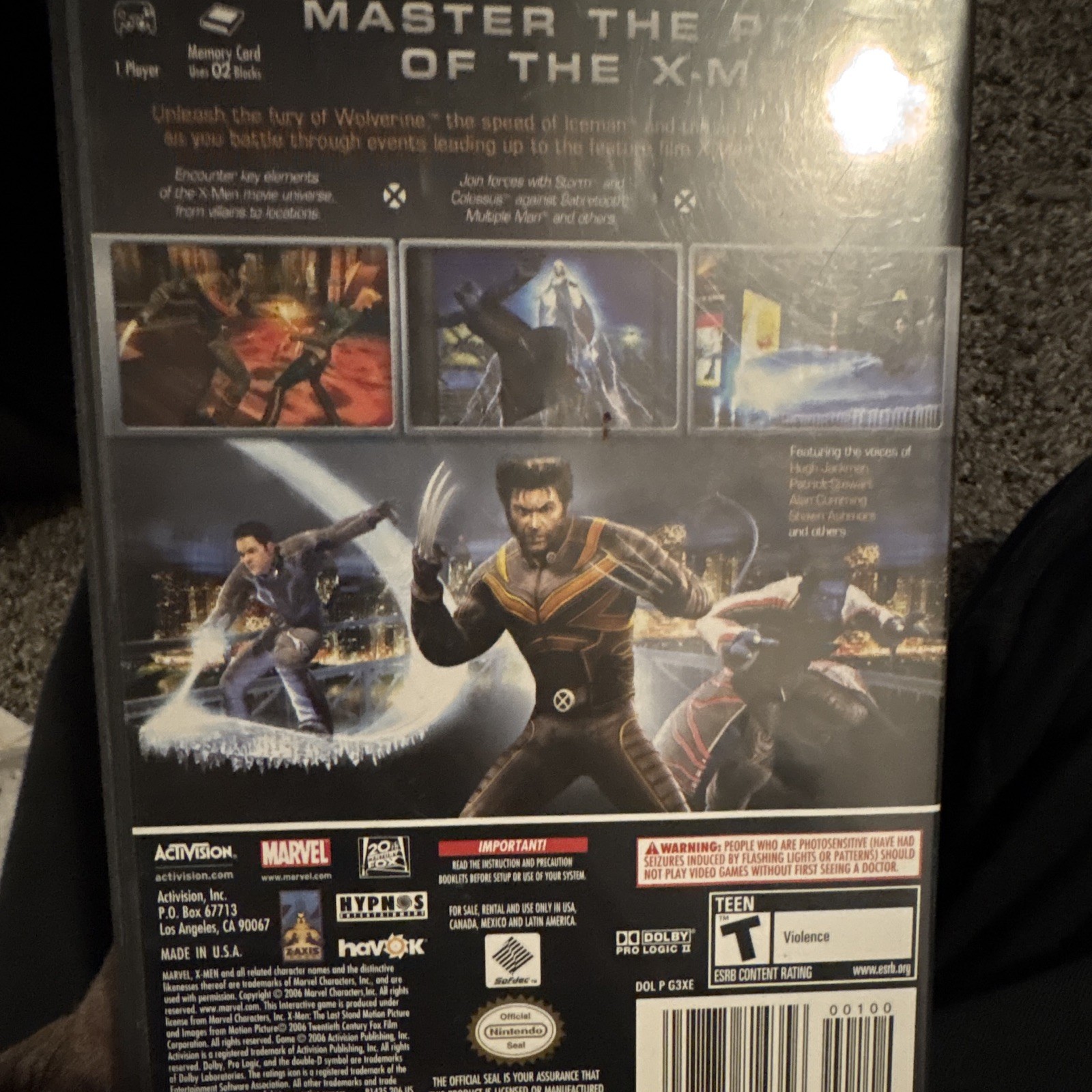 Nintendo GameCube X-Men 2: The Official Game Disc & DVD Keep Case