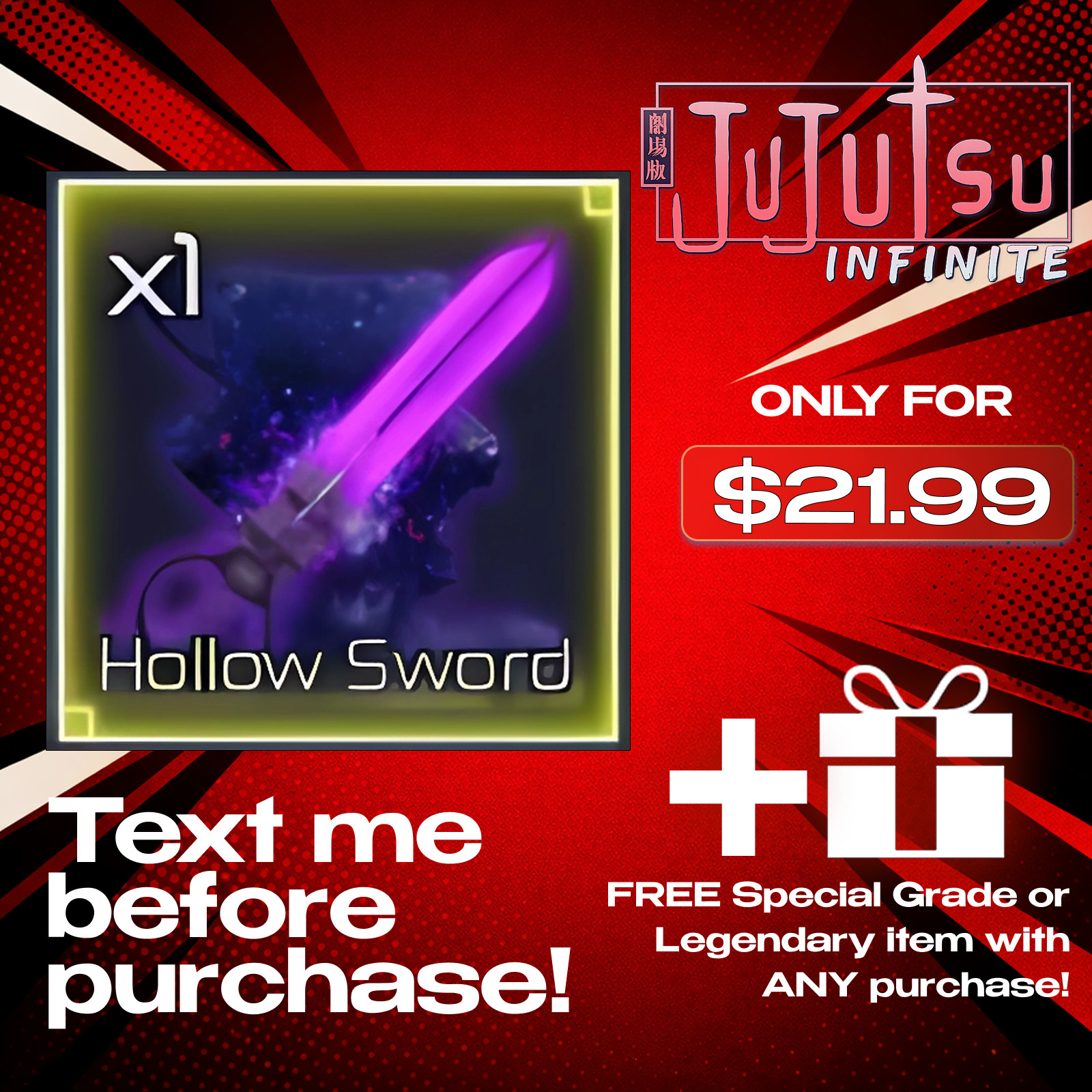 Roblox – JJI / Jujutsu Infinite – Any Items for Best Price – Fast Delivery
