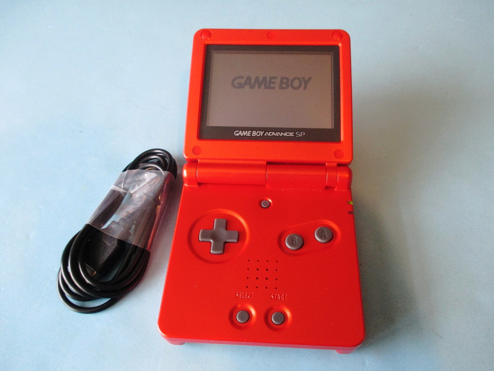 Nintendo Game Boy Advance SP Flame Red System w/Charger FREE Shipping!