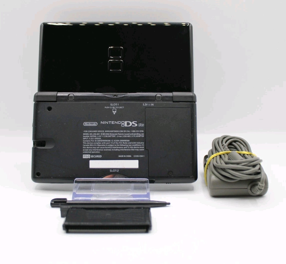 Nintendo DS Lite Glossy Black Refurbished Handheld System – *1 Year Warranty*