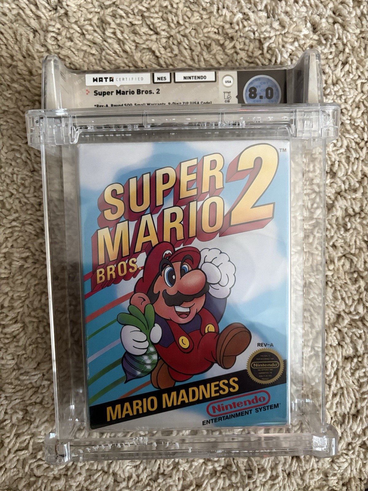 Super Mario Bros. 2 (Nintendo NES, 1988) WATA 8.0