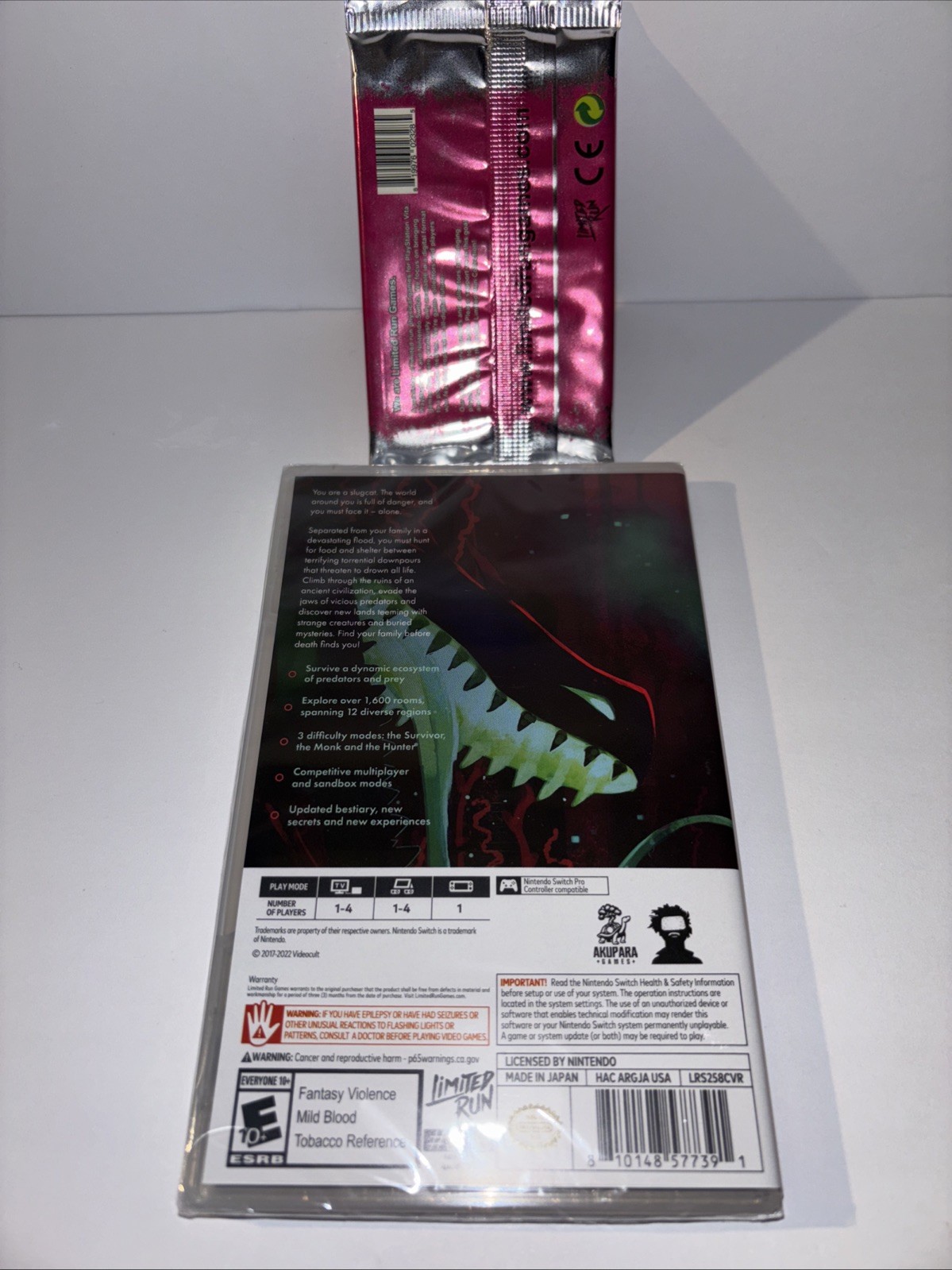 NEW RAIN WORLD U.S. ESRB & LIMITED RUN GAMES TRADING CARD BOOSTER PACK SWITCH!