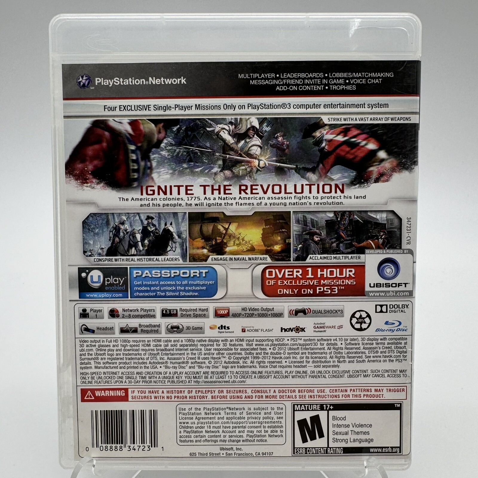 Assassin’s Creed III 3 – PlayStation 3 PS3 – Game & Case