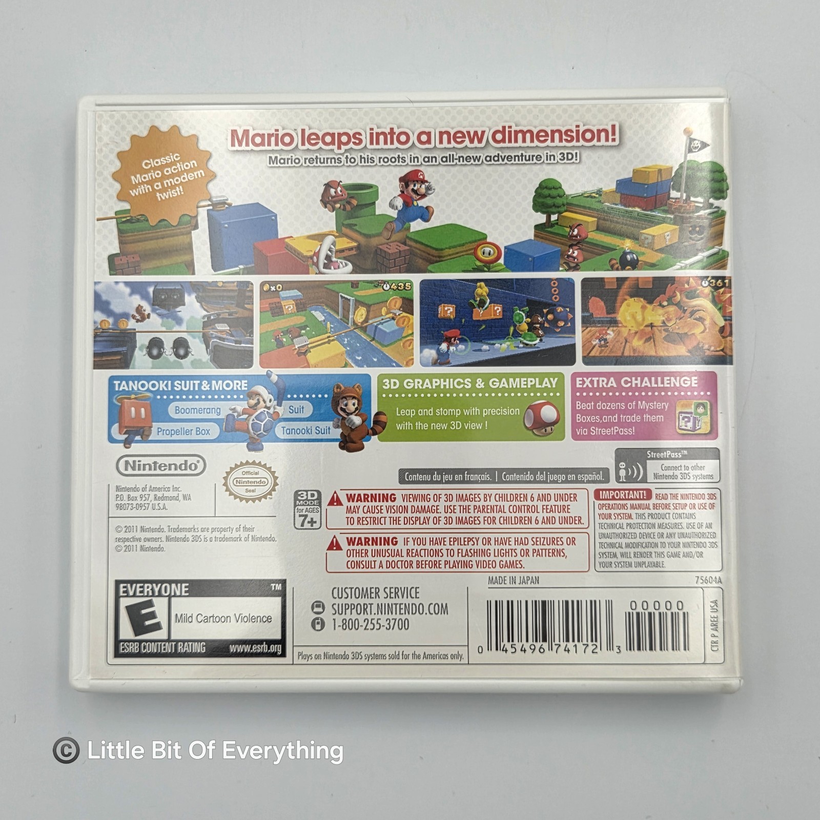 Super Mario 3D Land Nintendo 3DS (2011) – Case & Manual Only! / Free Shipping!