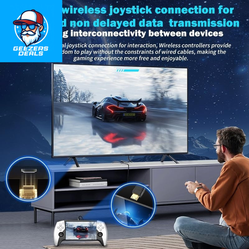 SF3500 Retro Handheld Game Console-Handheld Game Console with HD 5.5-Inch IPS Sc