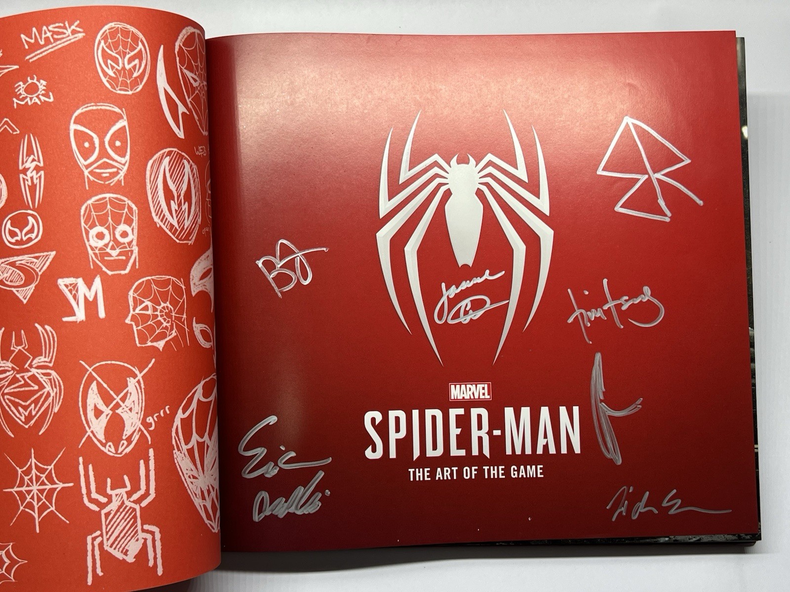 Signed Marvels Spider-Man PlayStation Art Book