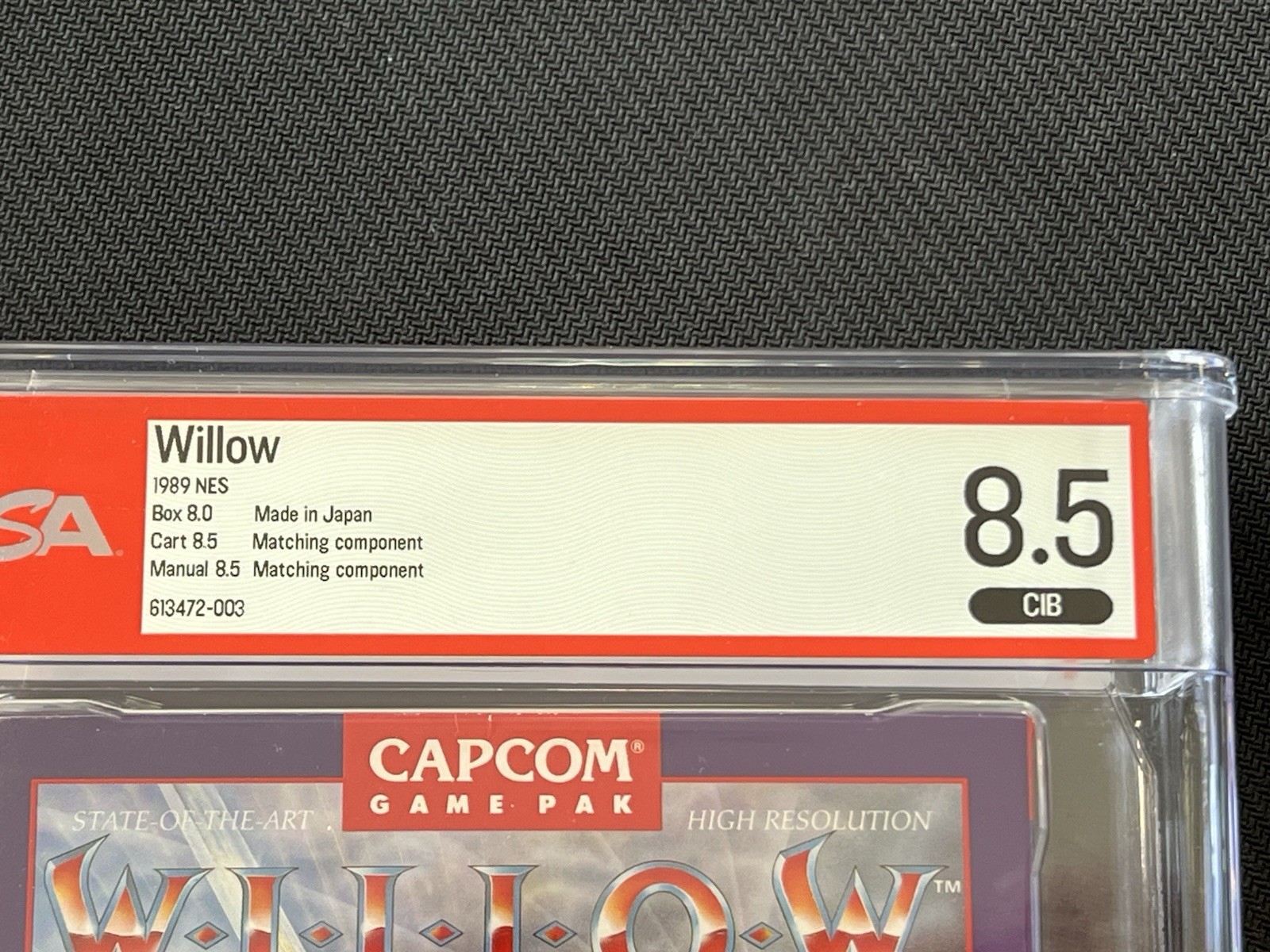 Willow PSA/WATA graded 8.5 CIB Nintendo Entertainment System 1989
