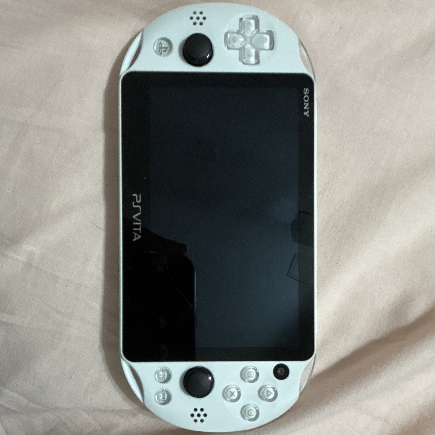 Sony PS Vita White Wi-Fi Handheld System Bundle w/ Charger Case 256GB microTF