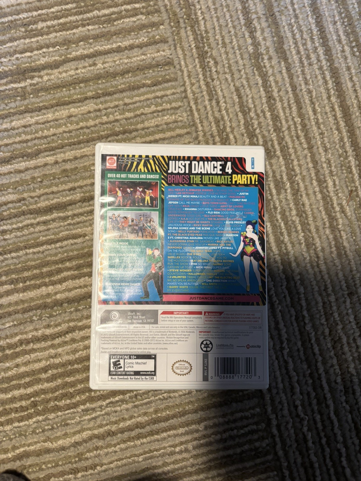 Just Dance 1, 2, 3, 4 (Wii Bundle) – tested in good condition