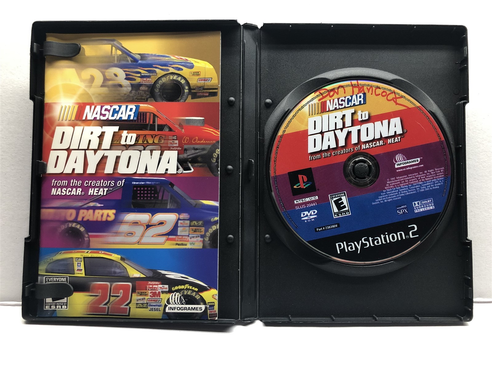 NASCAR: Dirt to Daytona (Sony PlayStation 2, 2002) Complete w/ Manual – Tested