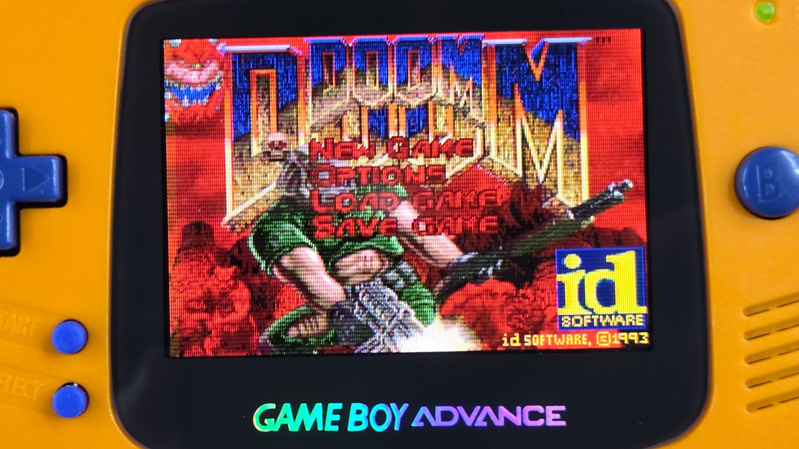 Doom Custom PC Conversion on Nintendo GBA Gameboy Advance Video Game