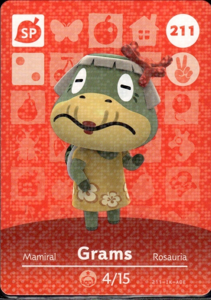211 Grams Amiibo Card 211 Series 3 Animal Crossing Nintendo Switch NA Region