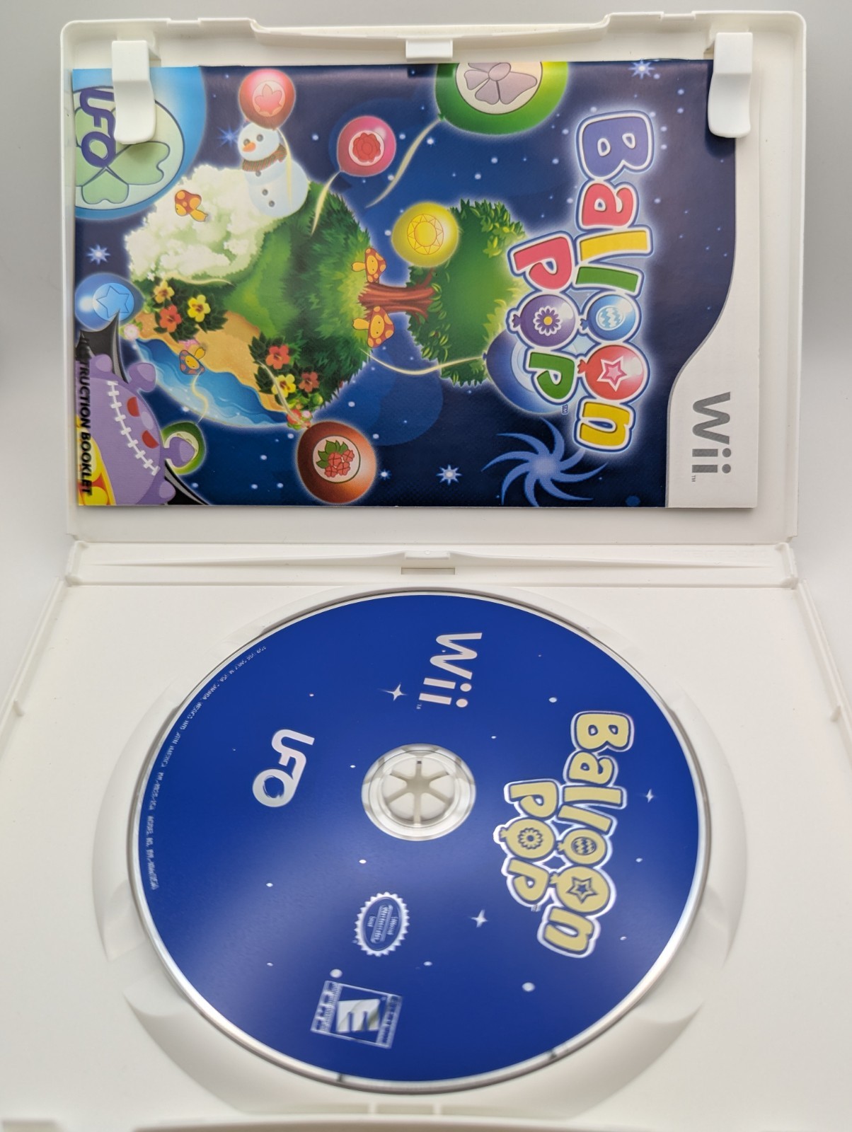 Balloon Pop Wii Complete CIB Rare UFO Interactive Puzzle Game