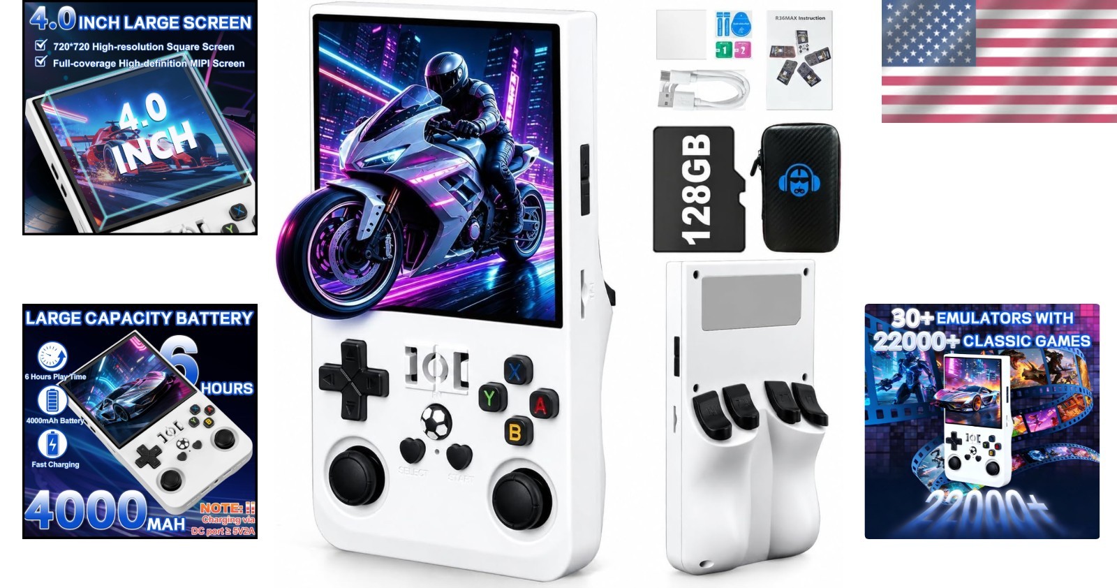 Pocket-Sized R36MAX Handheld Console – For Adults, Classic Gaming on-the-Go