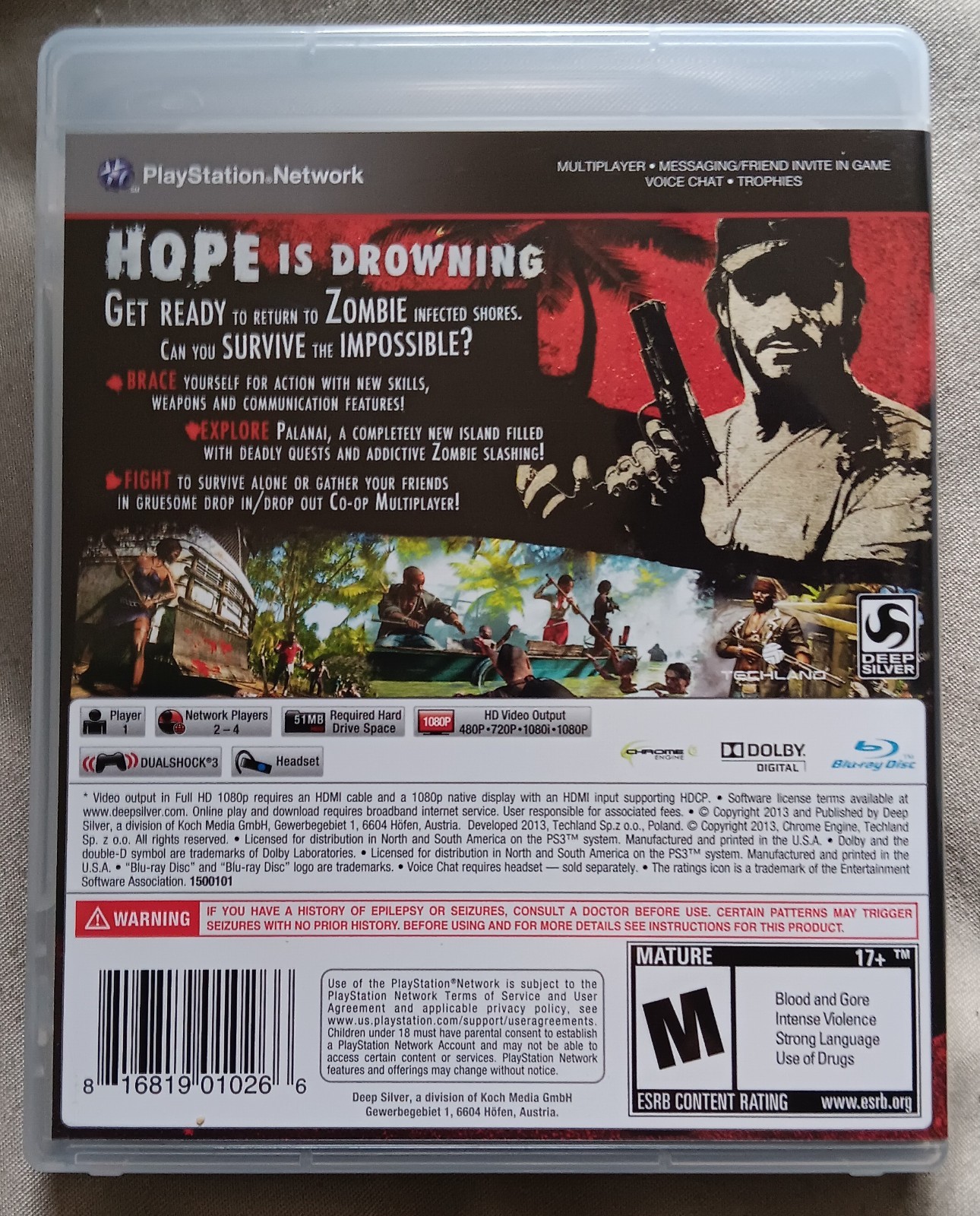 Deep Silver Dead Island Riptide Special Edition PS3 M Online