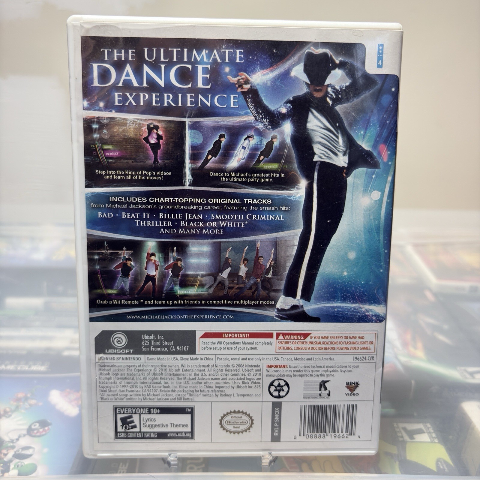 Michael Jackson The Experience Nintendo Wii Complete CIB Tested Clean No Glove