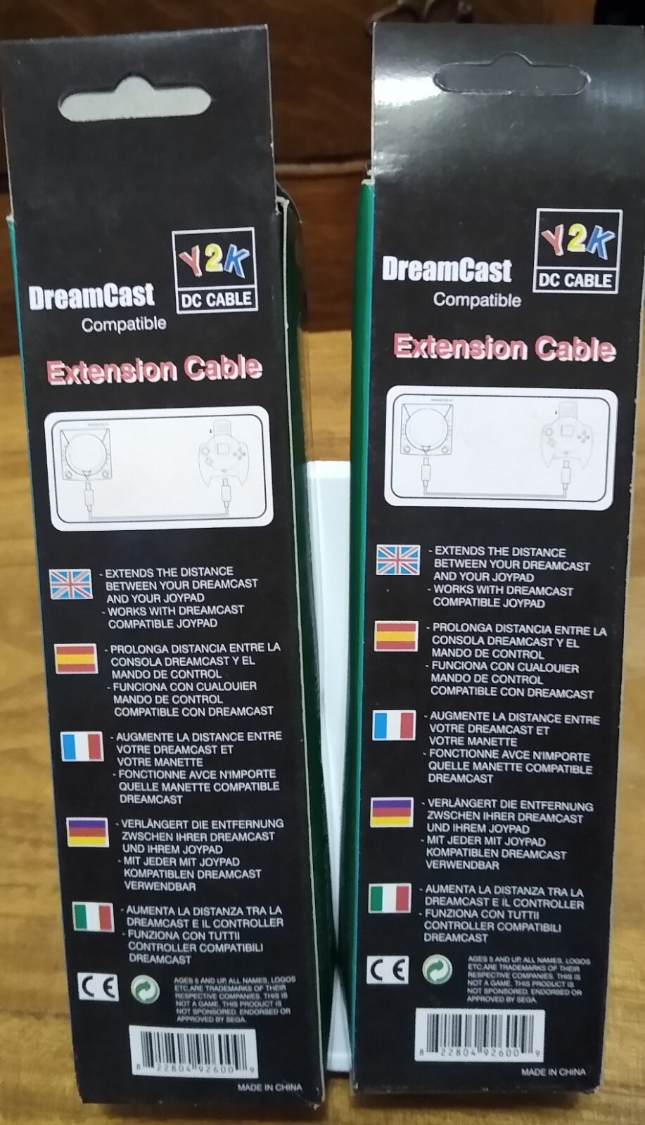 Get 2 6.5 Ft Controller Extension Cables For The Sega Dreamcast New In The Box