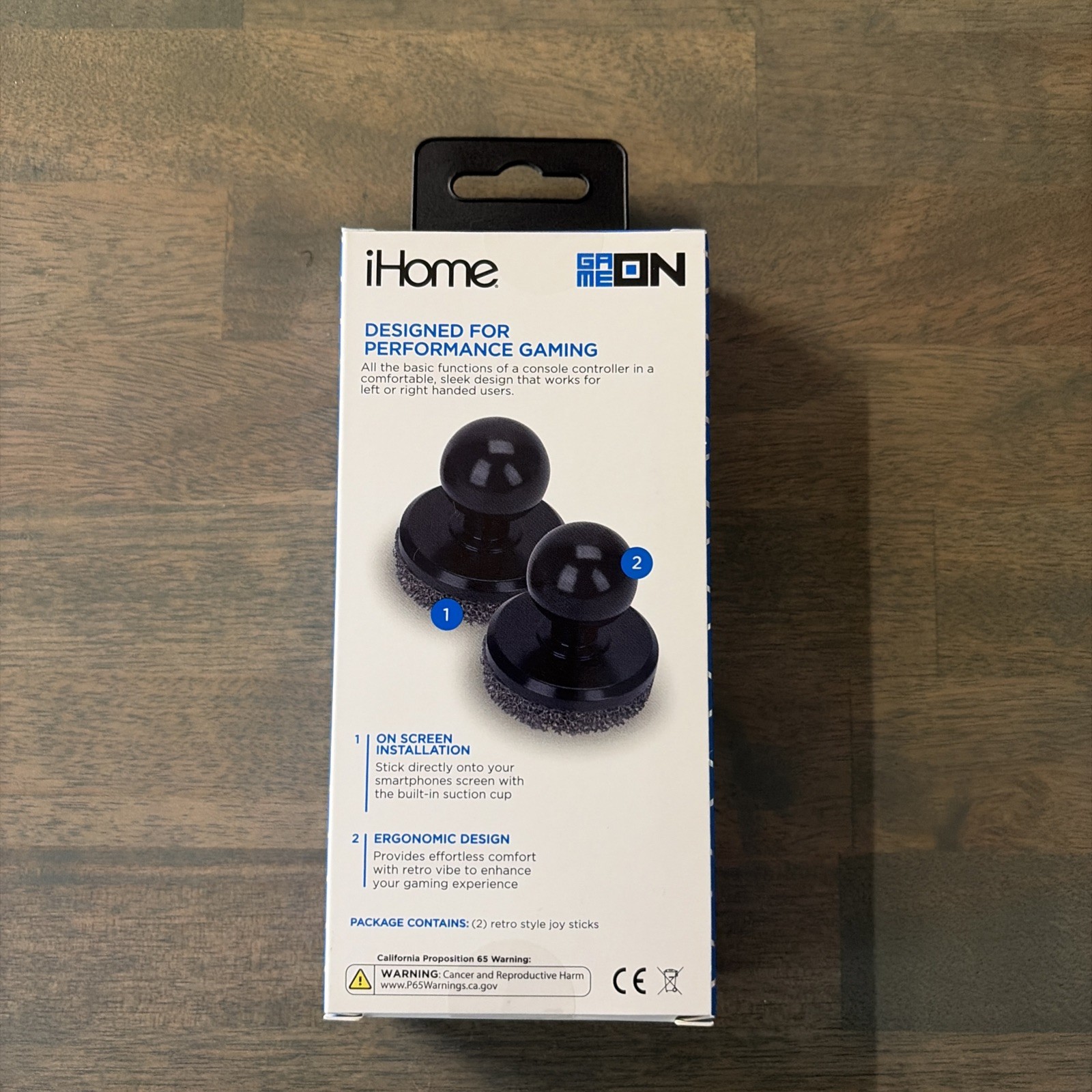 iHome GameOn Mobile Game Joysticks 2-Suction Mounted Smartphone Gaming Controll