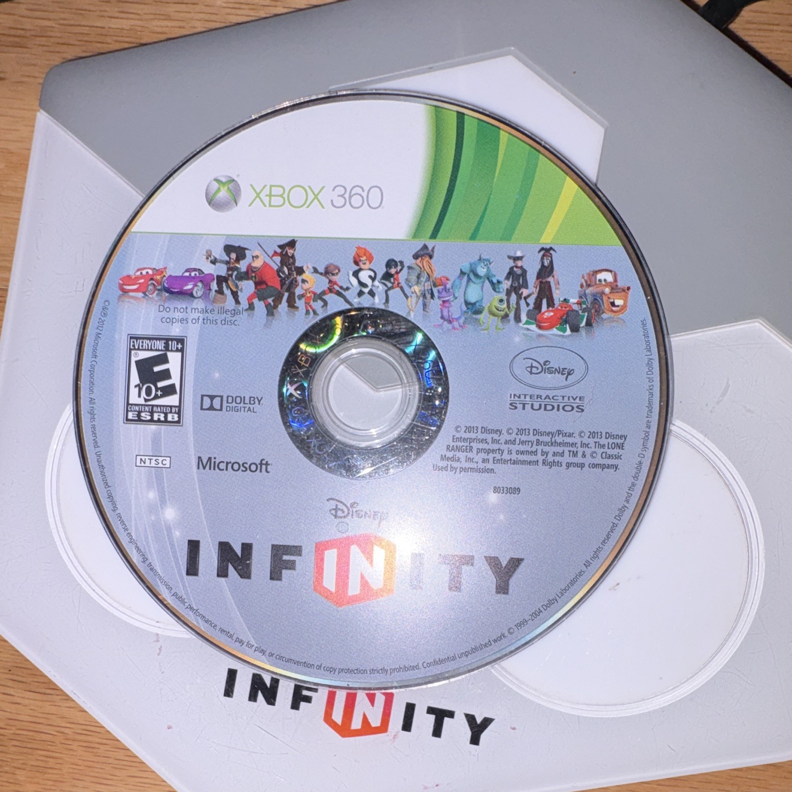Disney Infinity Xbox 360 Game Disc Lot w/ Hulk, Captain America, Venom, Sulley
